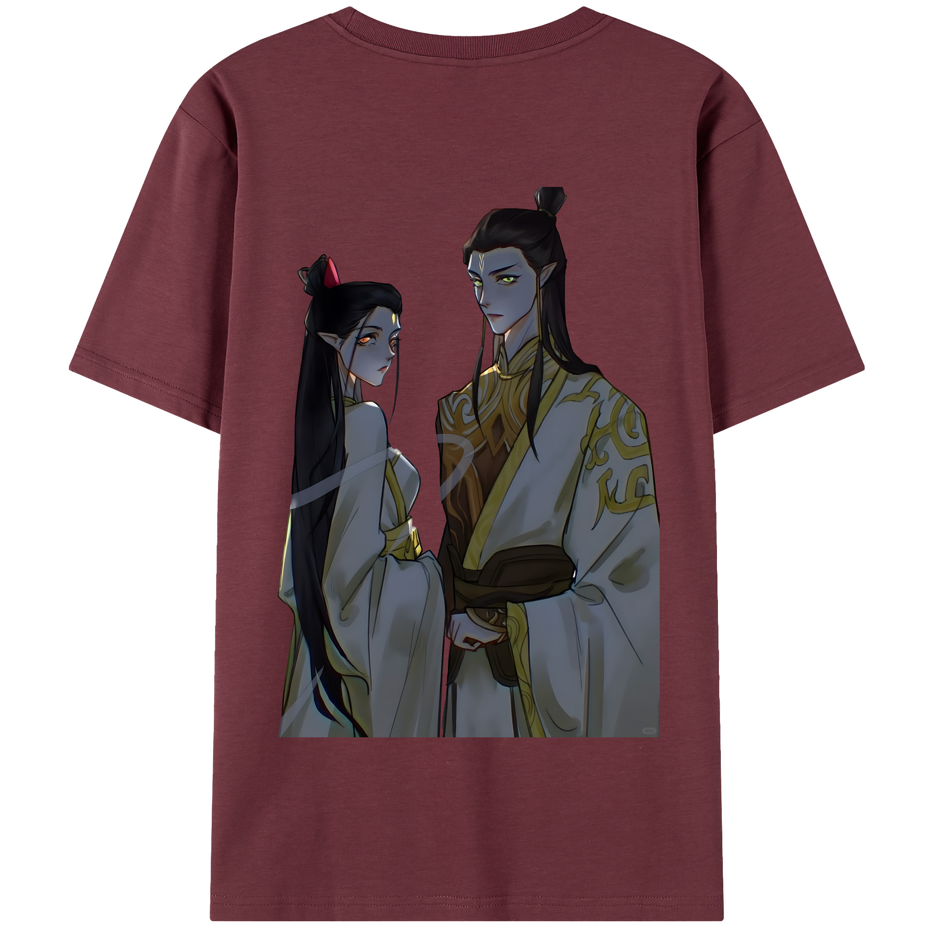 （画像用） Ne Zha 2 ナタ 魔童の大暴れ 綿100％半袖Tシャツ（背面プリント）